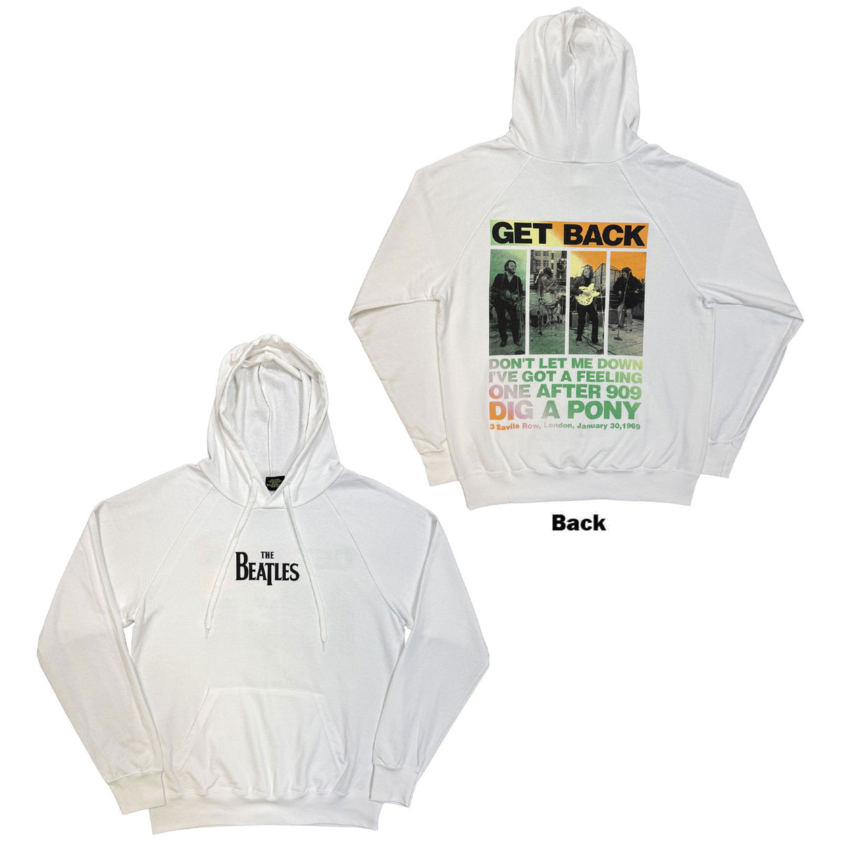 THE BEATLES - 3 SAVILE ROW - Pullover Hoodie White