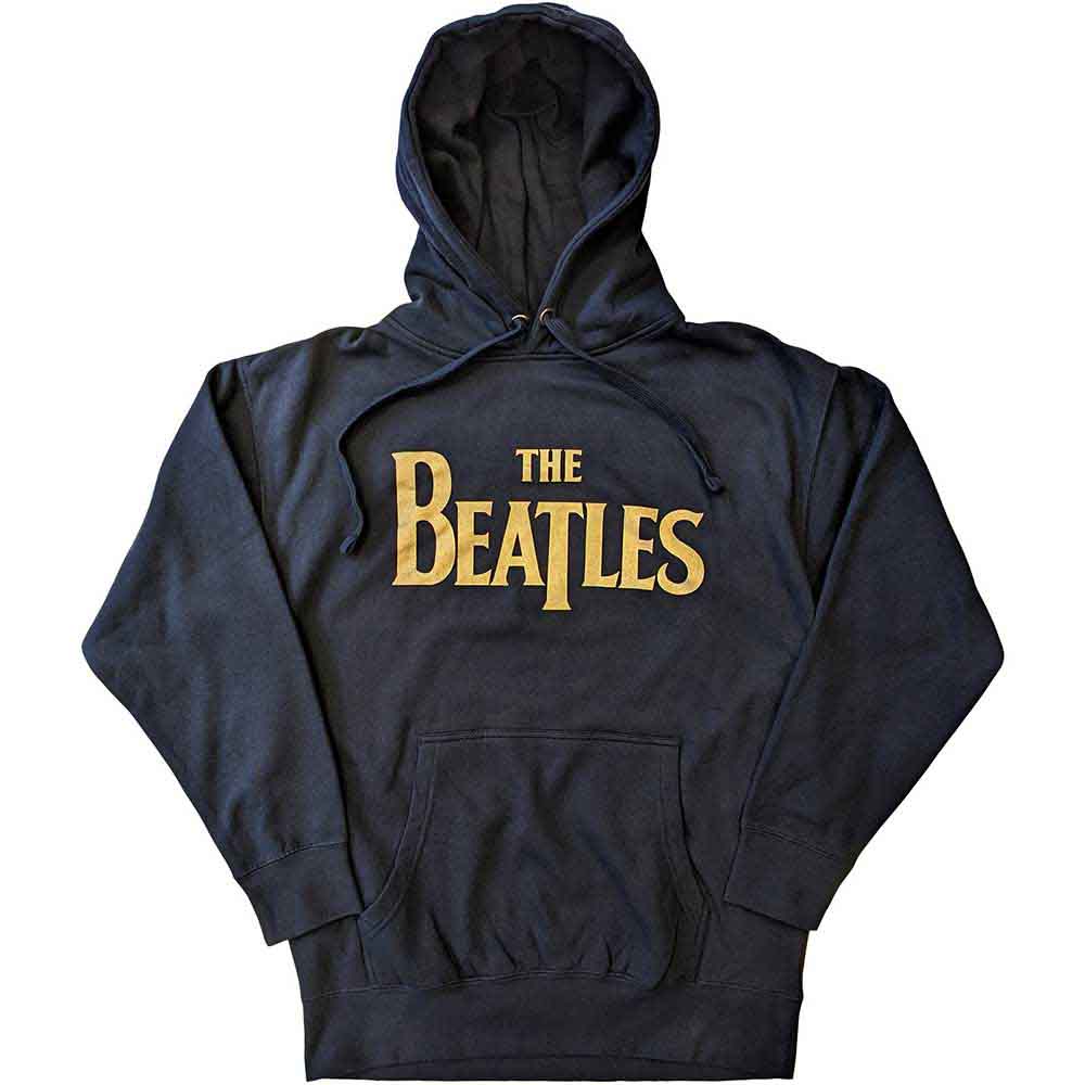 THE BEATLES - GOLD DROP T LOGO - Pullover Hoodie Blue