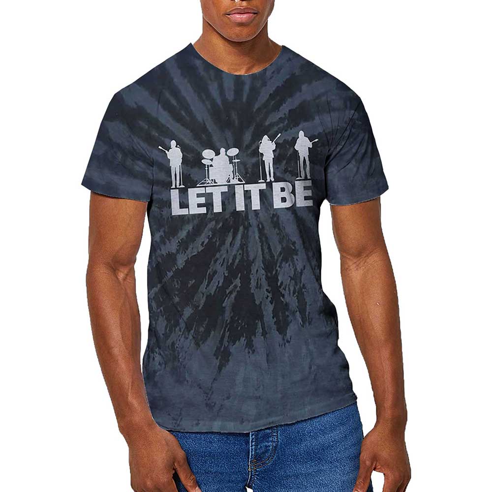 THE BEATLES - LET IT BE SILHOUETTE - T-Shirt Black