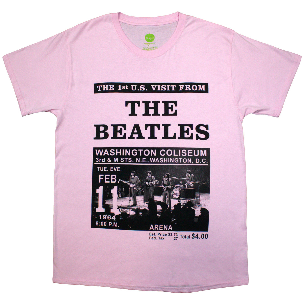 THE BEATLES - WASHINGTON '64 PROMO - T-Shirt Pink