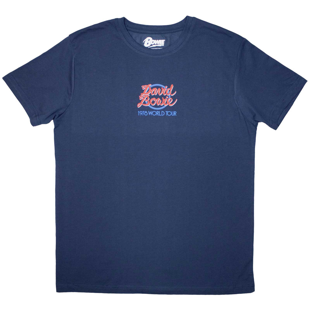 DAVID BOWIE - MINI 1978 WORLD TOUR LOGO - T-Shirt Blue