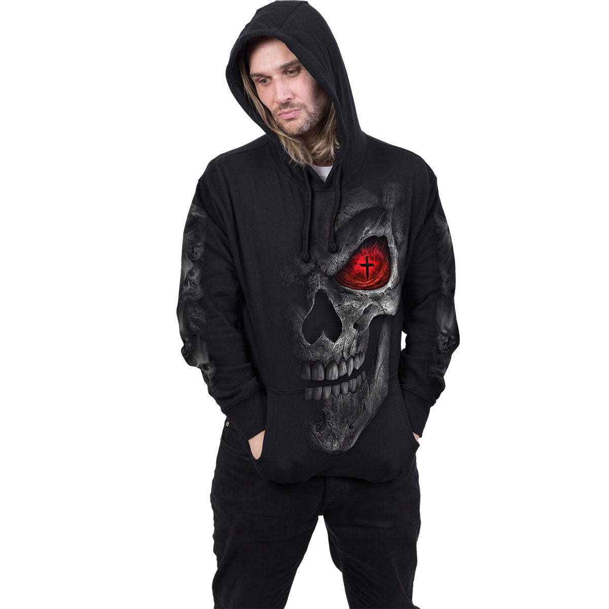 DEATH STARE - Felpa con cappuccio nera