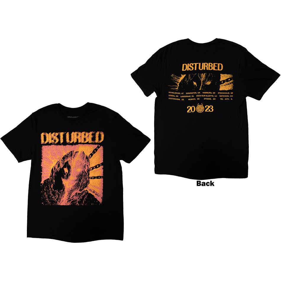 DISTURBED - EUROPEAN TOUR '23 SPLIT FACE - T-Shirt Black