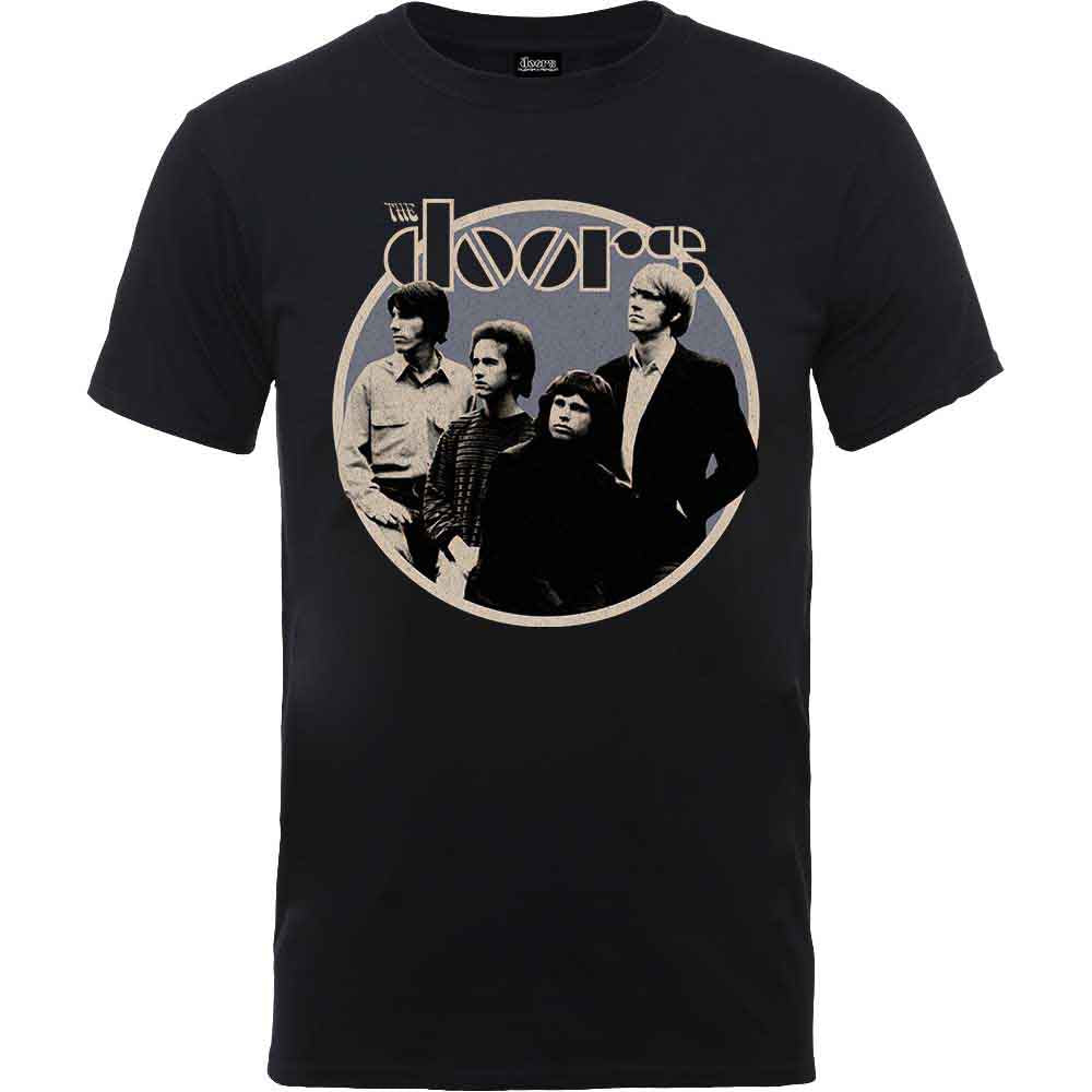 THE DOORS - RETRO CIRCLE - T-Shirt Black