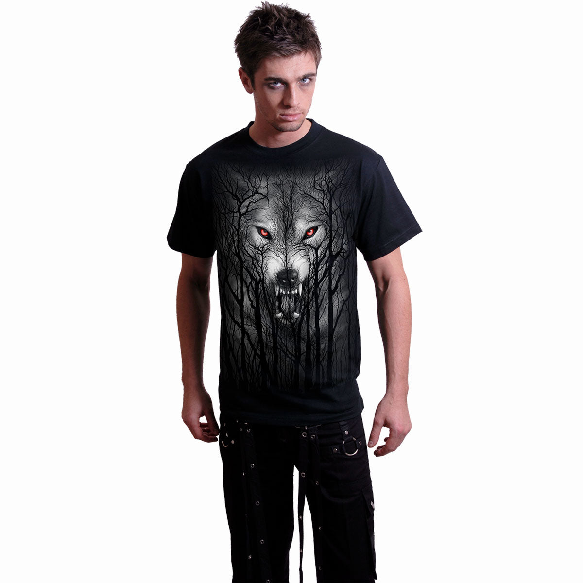 FOREST WOLF - Maglietta nera