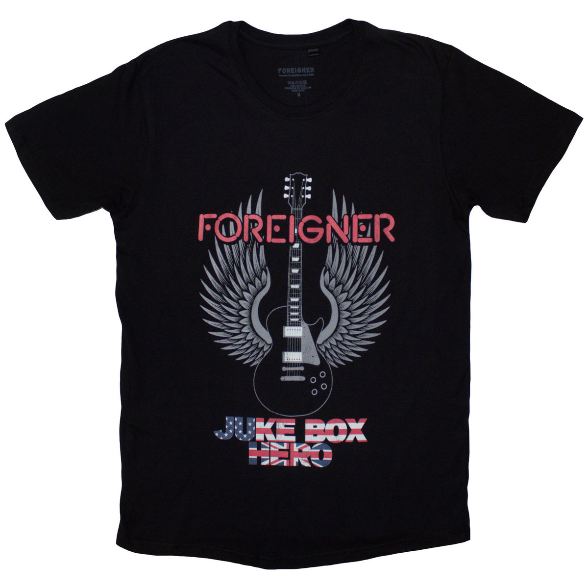 FOREIGNER - JUKE BOX HERO - T-Shirt Black