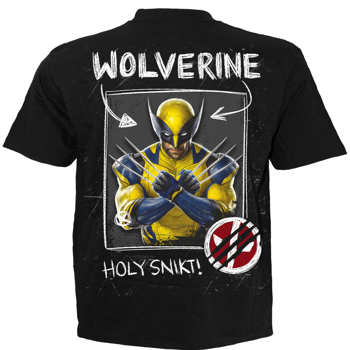 DEADPOOL - WOLVERINE SKETCHES - Maglietta nera