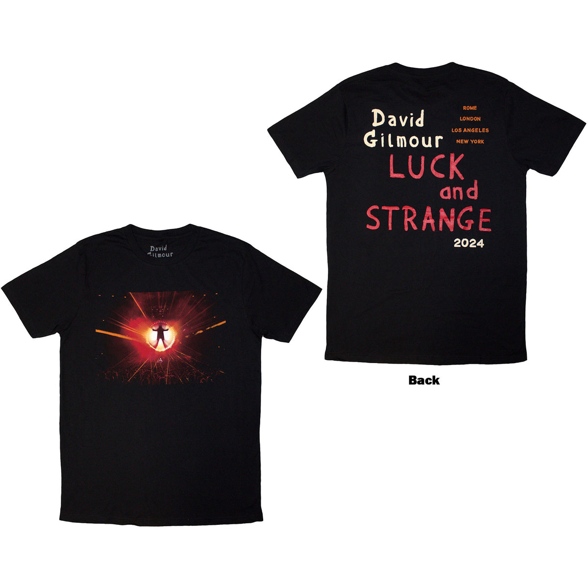 DAVID GILMOUR - LUCK & STRANGE STAGE SHOT - T-Shirt Black
