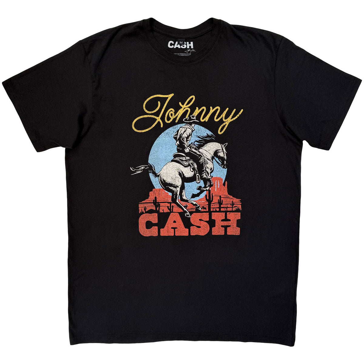 JOHNNY CASH - COWBOY - Carbon T-Shirt Black