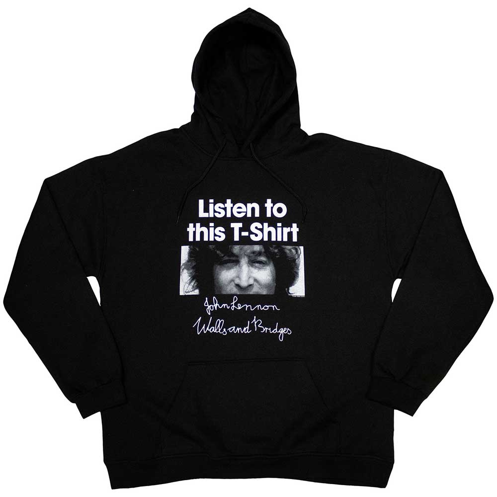 JOHN LENNON - LISTEN TO THIS - Pullover Hoodie Black