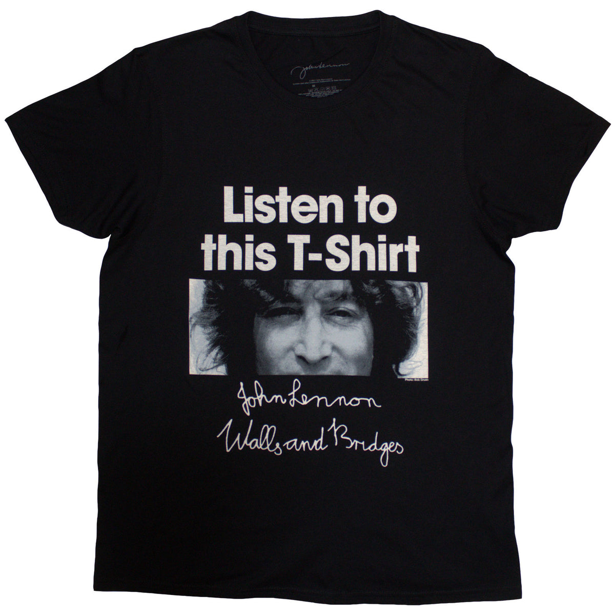 JOHN LENNON - LISTEN - T-Shirt Black