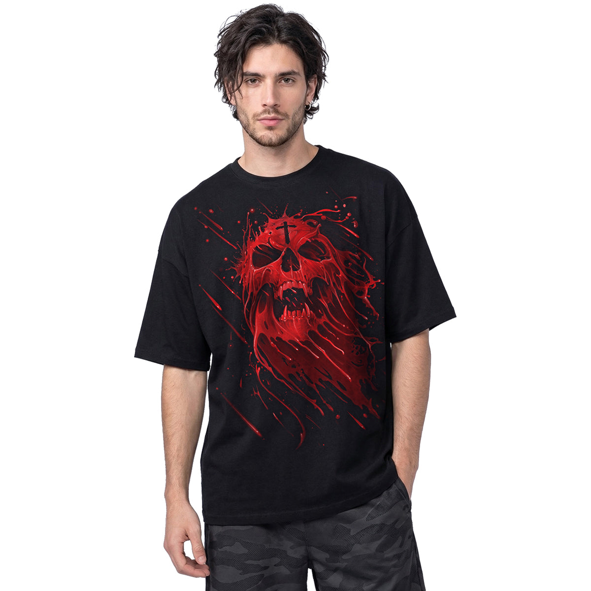 PURE BLOOD - Oversized Box T-Shirt Black