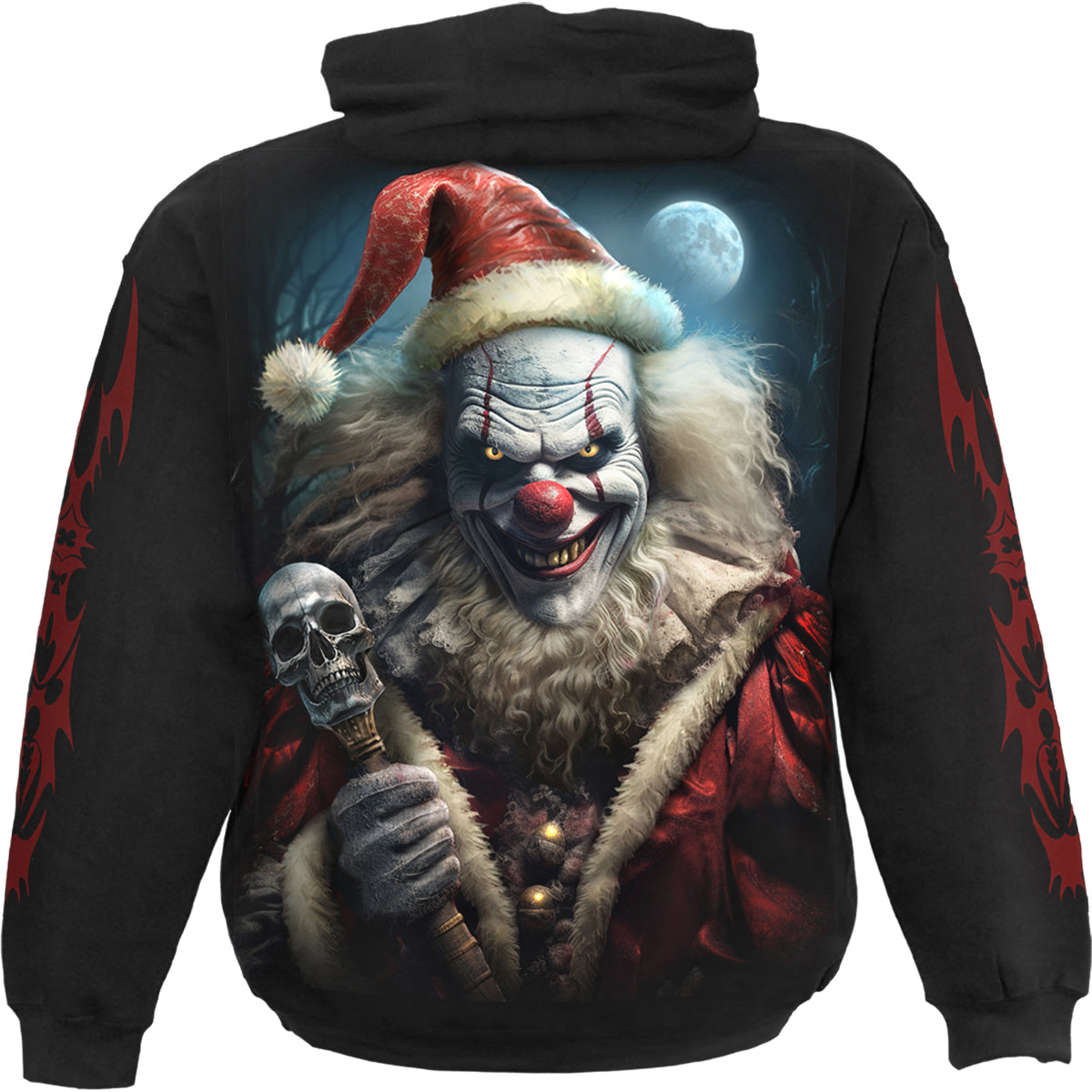 SANTA CLOWN - Felpa con cappuccio nera