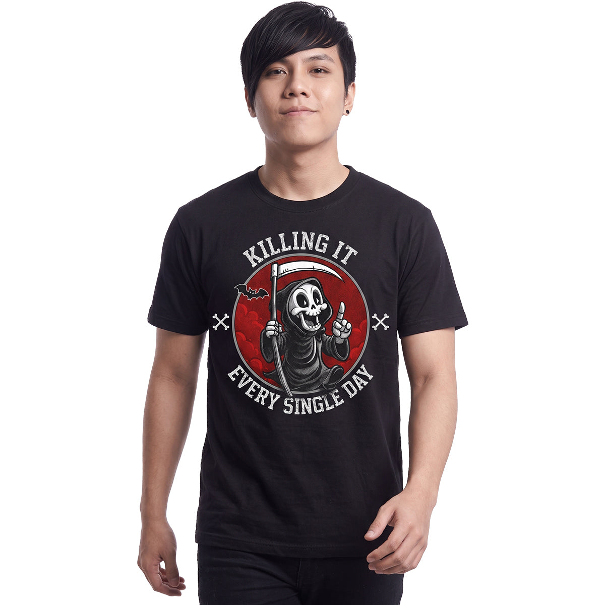 KILLING IT - Front Print T-Shirt Black