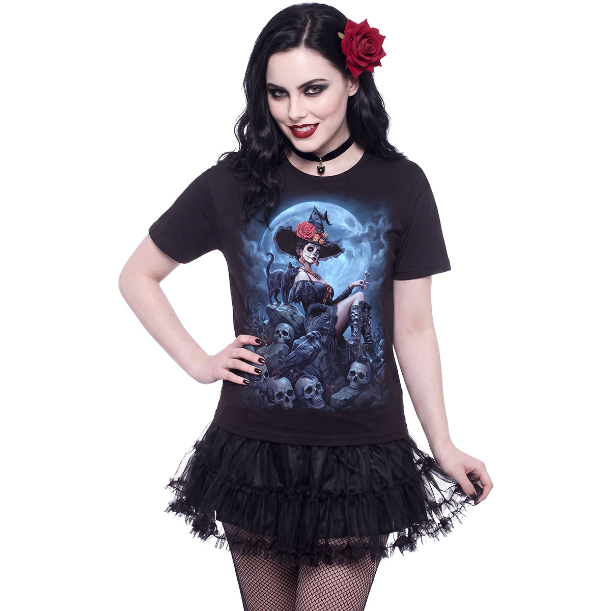 NIGHT OF THE DEAD - Front Print T-Shirt Black