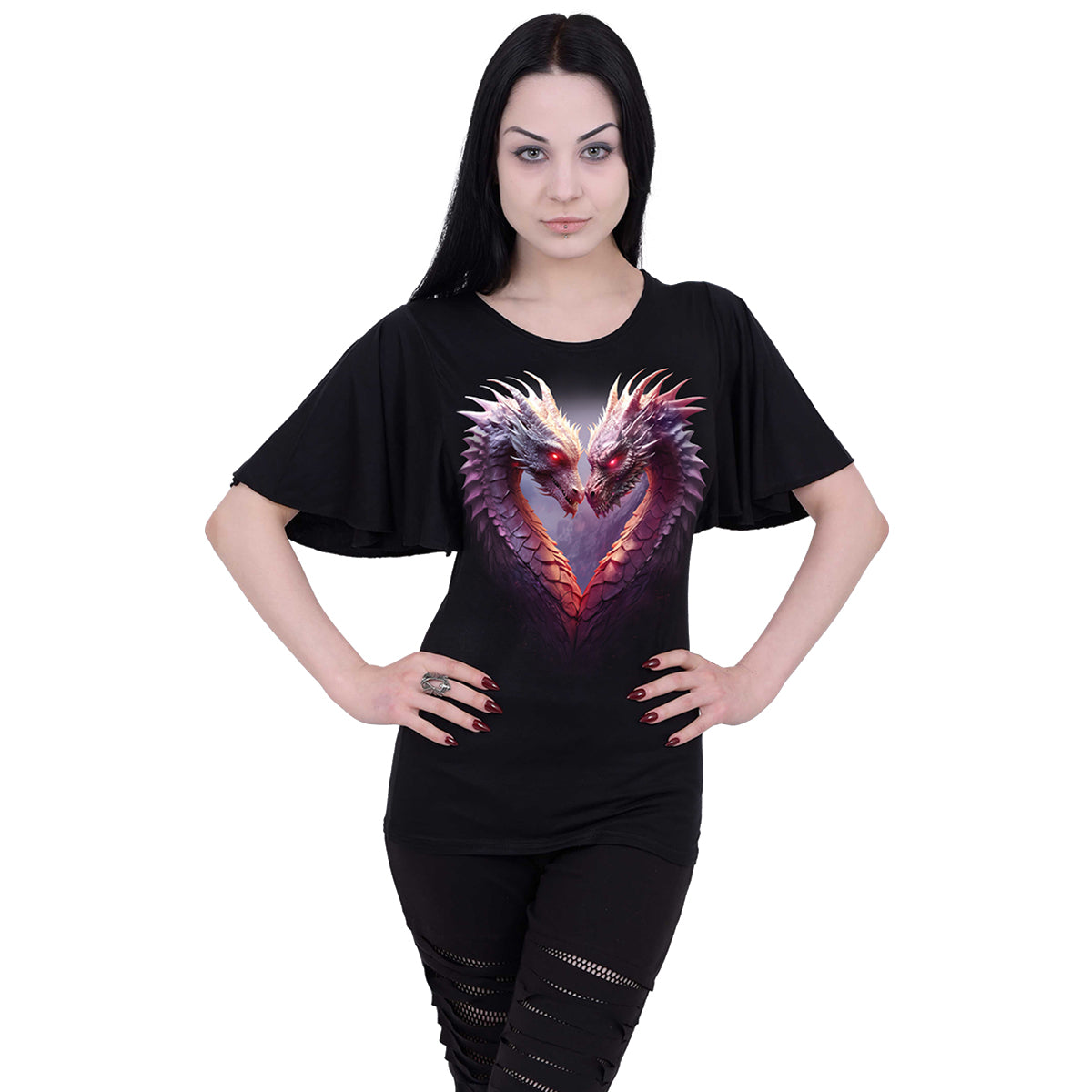 Heart of Dragons - Top Black Black Black.