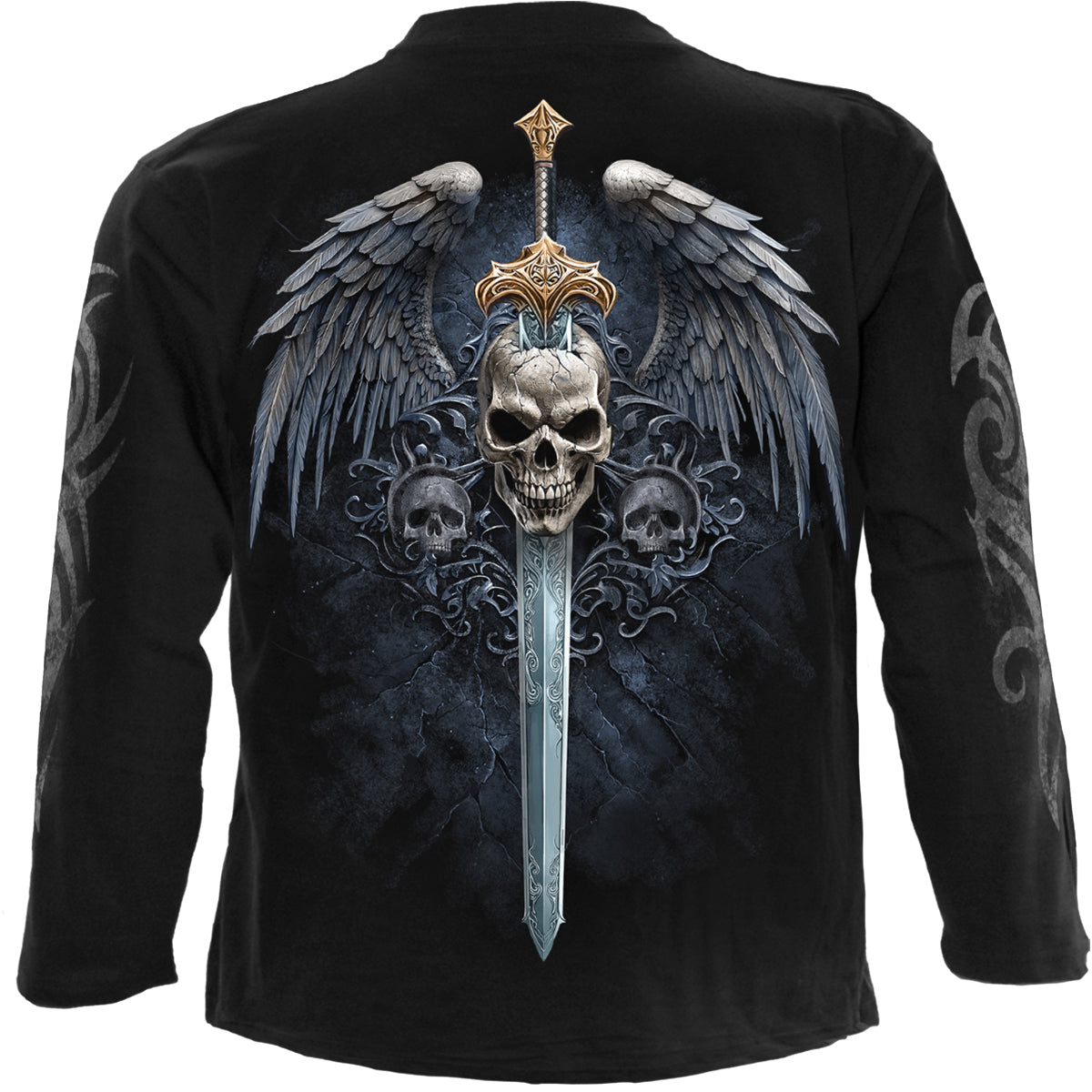 ANGEL SWORD - Maglietta a manica lunga nera