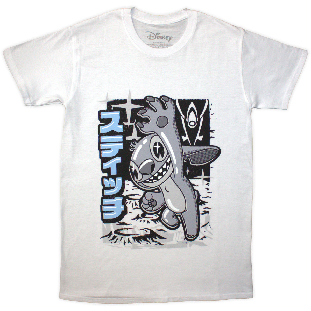 DISNEY - STITCH JUMP BLACK & WHITE - T-Shirt White