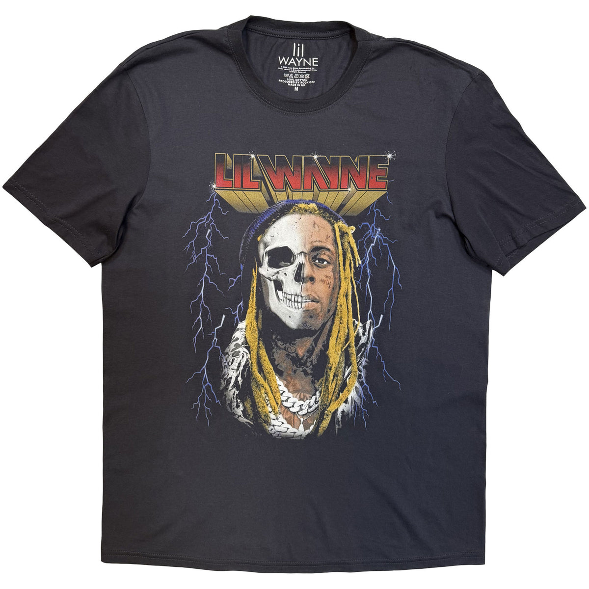 LIL WAYNE - LIGHTNING ART - T-Shirt Charcoal Grey