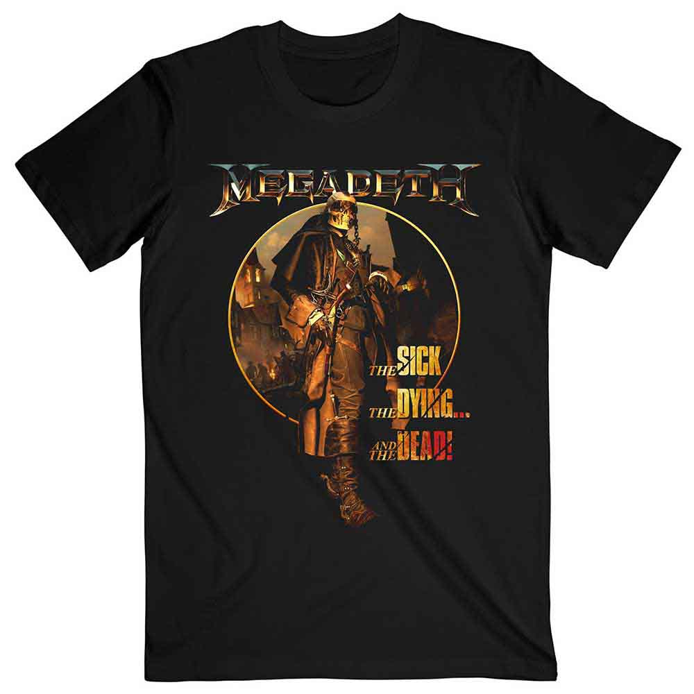 MEGADETH - THE SICK, THE DYING AND THE DEAD CIRCLE ALBUM ART - T-Shirt Black