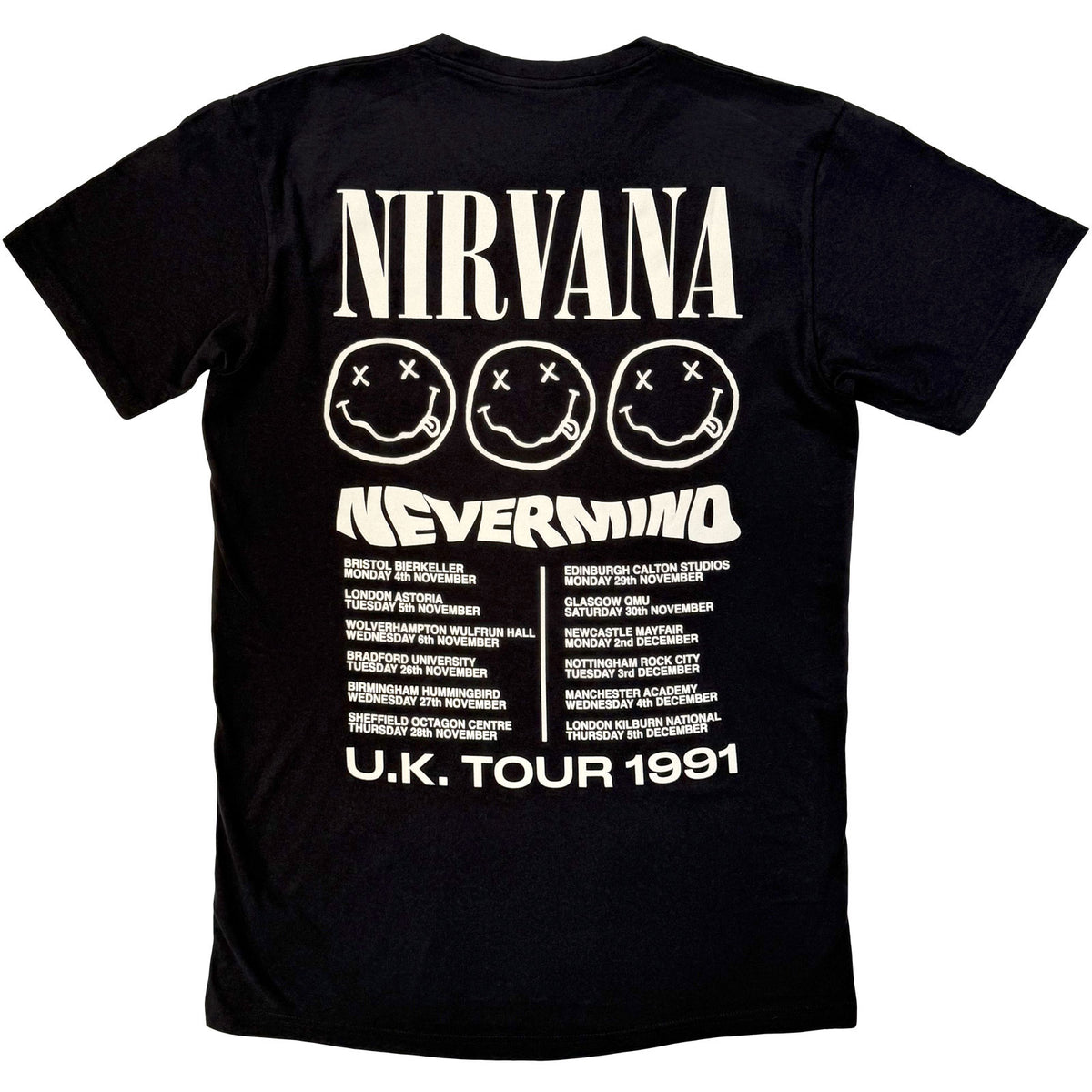 NIRVANA - TOUR '91 - Carbon T-Shirt Black