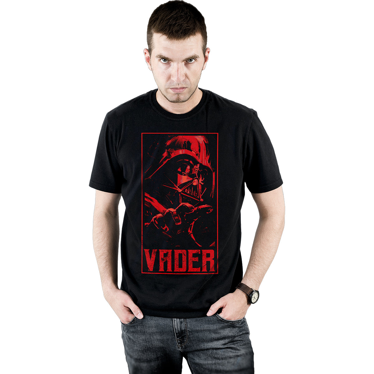 STAR WARS KENOBI - VADER - Front Print T-Shirt Black