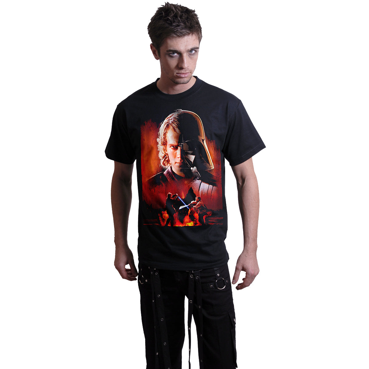 START WARS - ANAKIN - Maglietta con stampa frontale nera