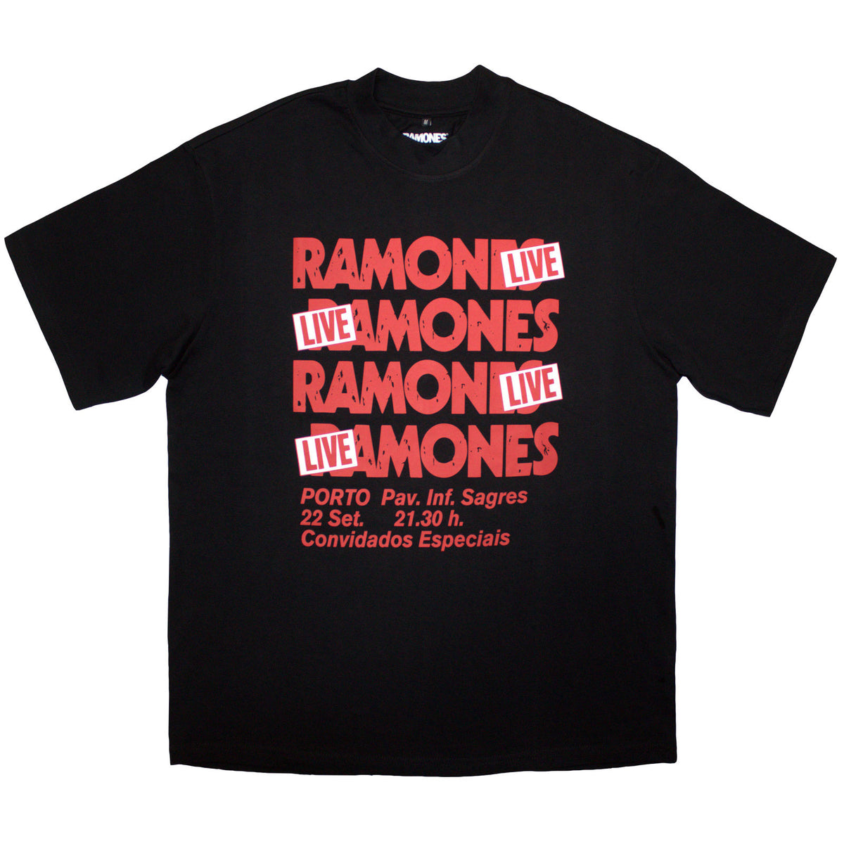 RAMONES - CONCERT - Oversized Boxy T-Shirt Black