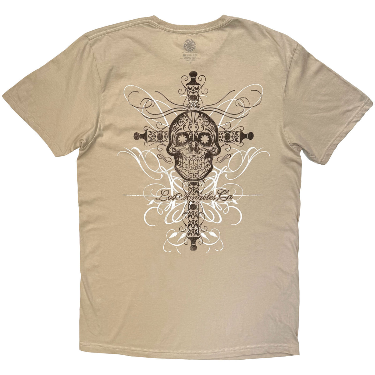 RED HOT CHILI PEPPERS - SKULL CROSS - T-Shirt Sand