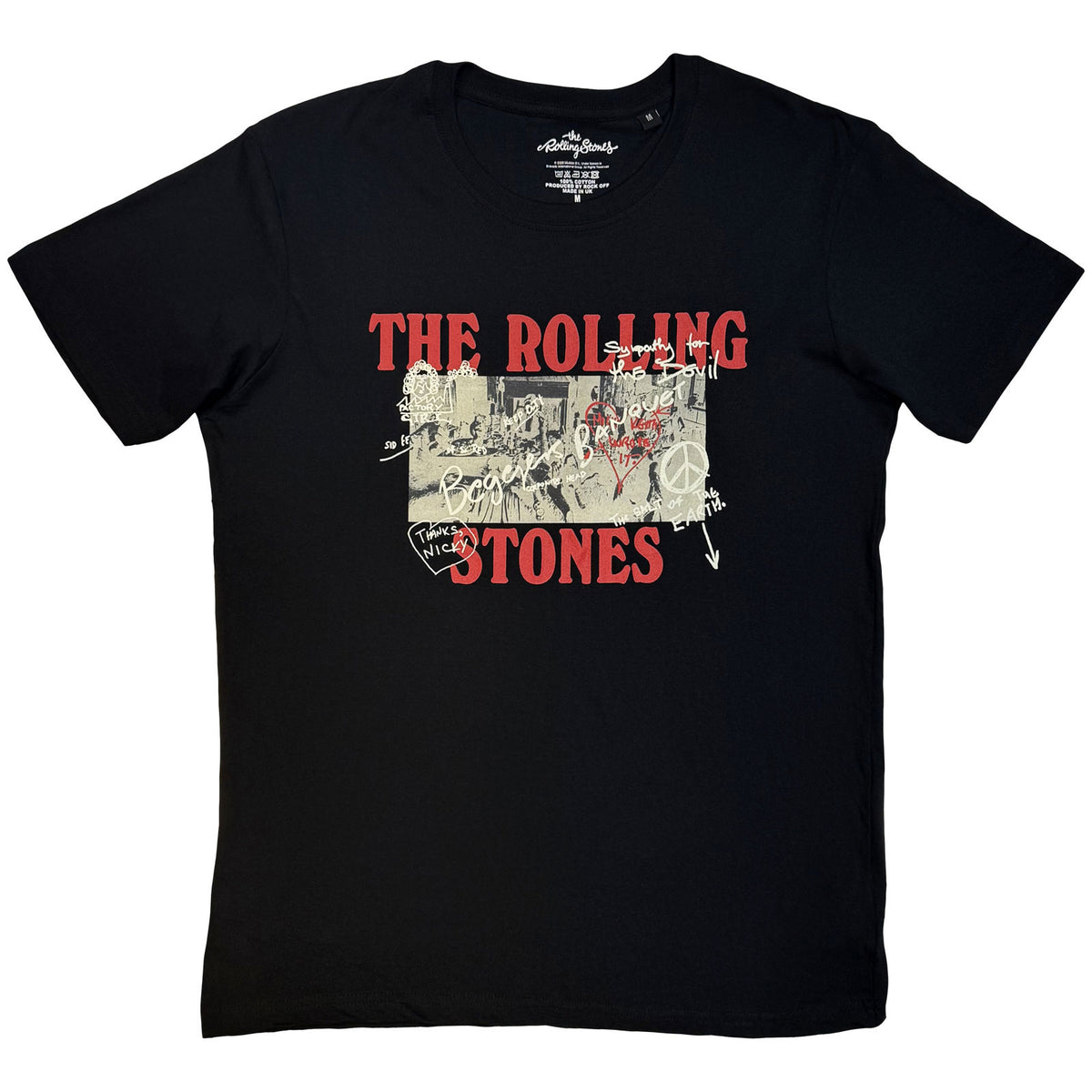 THE ROLLING STONES - BEGGARS BANQUET GRAFFITI - T-Shirt Black
