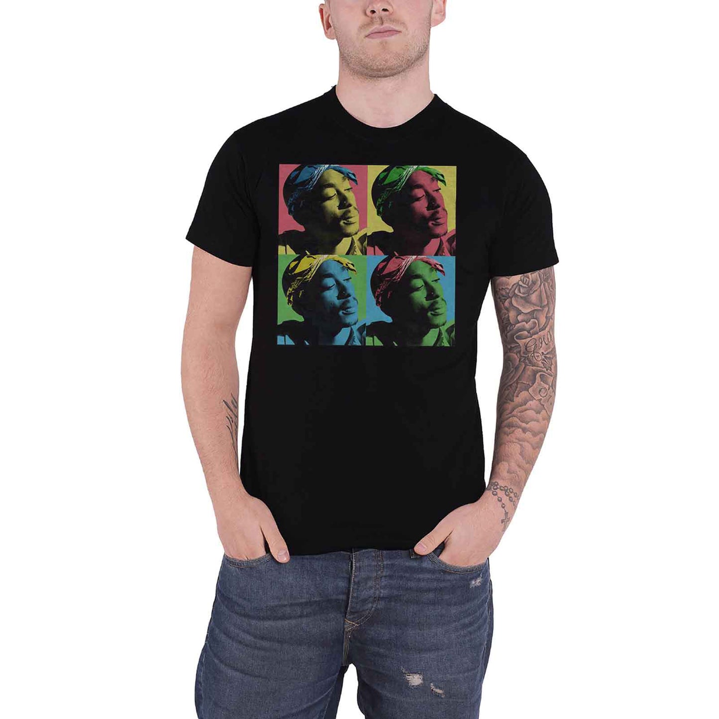 TUPAC - POP ART - T-Shirt Black