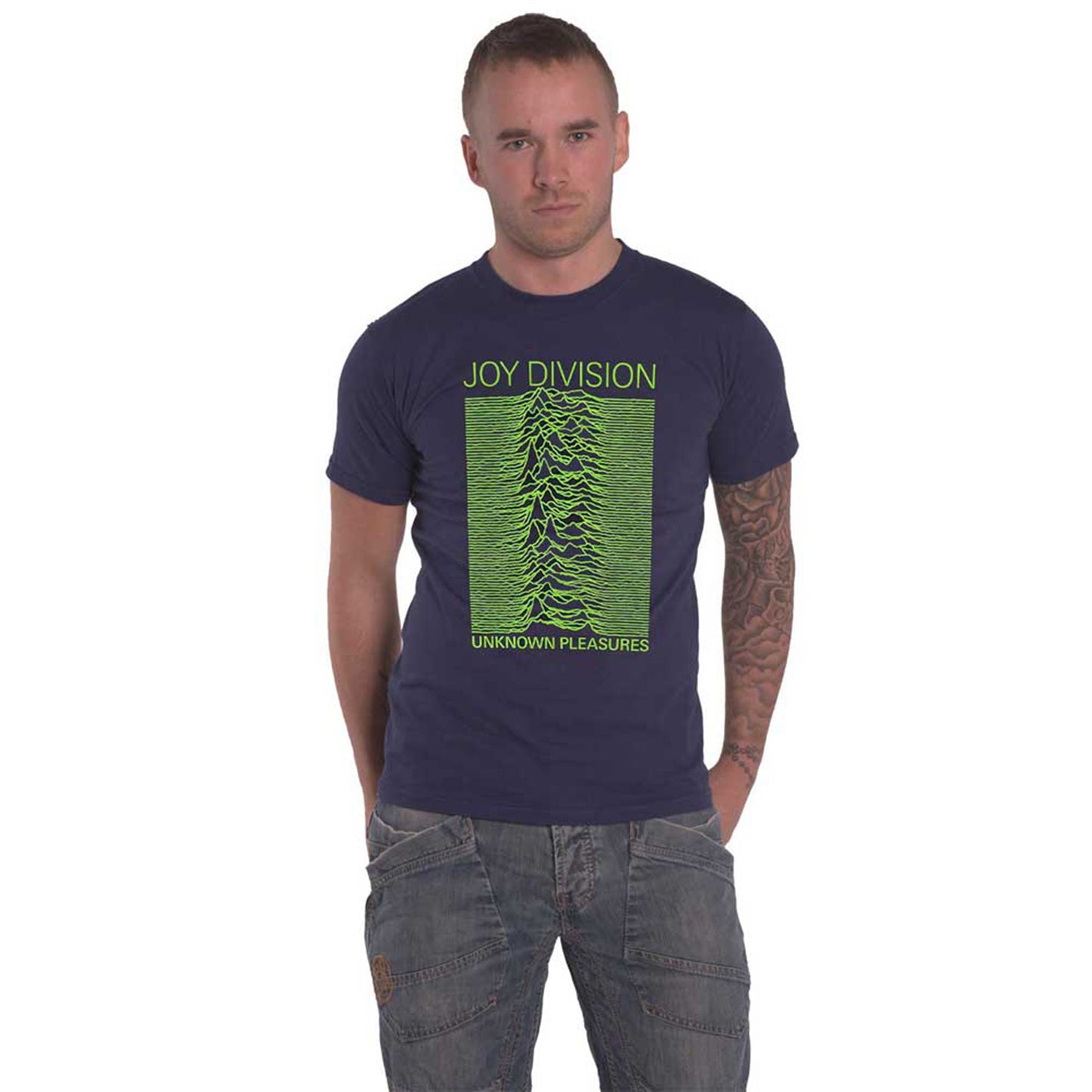 JOY DIVISION - UNKNOWN PLEASURES NEON FP - T-Shirt Blue
