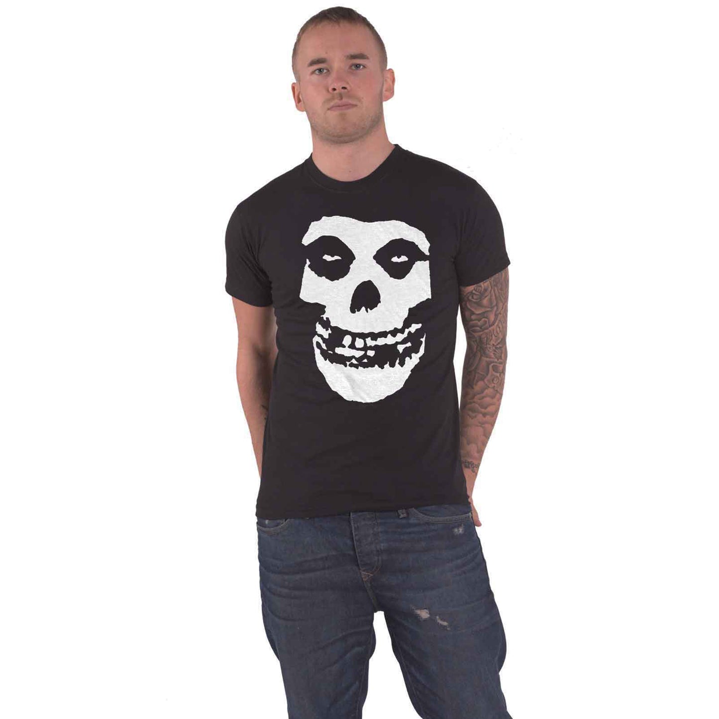 MISFITS - CLASSIC FIEND SKULL - T-Shirt Black (Back Print)