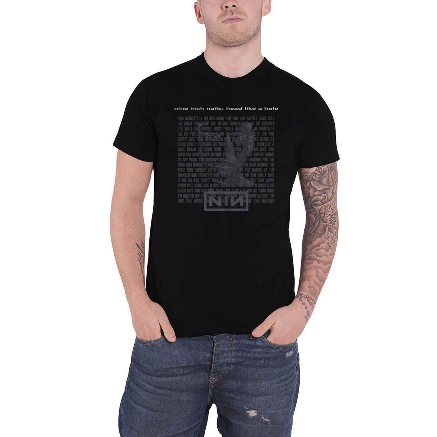 NINE INCH NAILS - HEAD LIKE A HOLE - T-Shirt Black