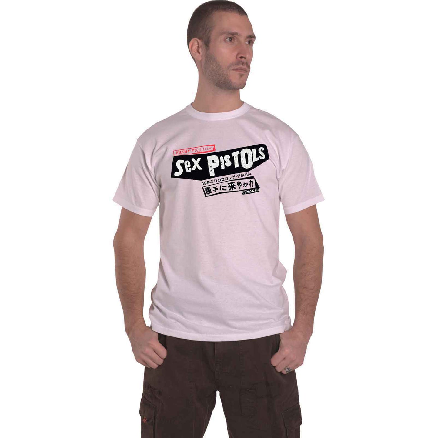 SEX PISTOLS, THE - FILTHY LUCRE JAPAN - T-Shirt White (Back Print)
