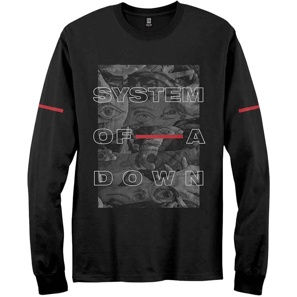 SYSTEM OF A DOWN - EYE COLLAGE - Long Sleeve T-Shirt Black