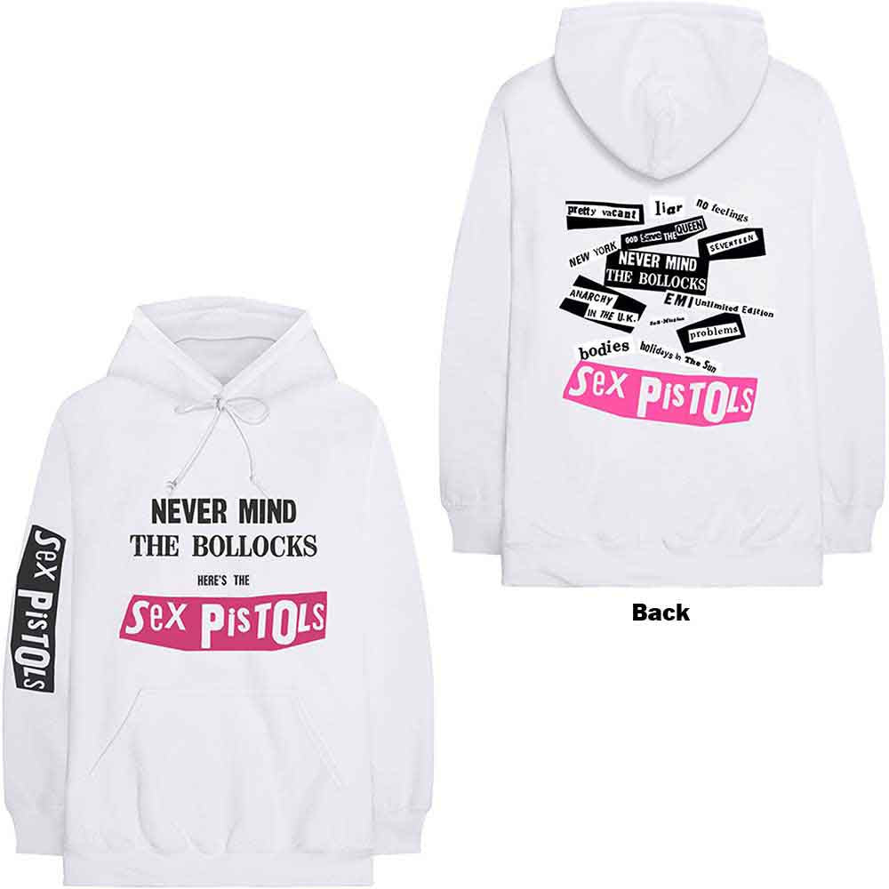 THE SEX PISTOLS - NEVER MIND THE BOLLOCKS - Pullover Hoodie White