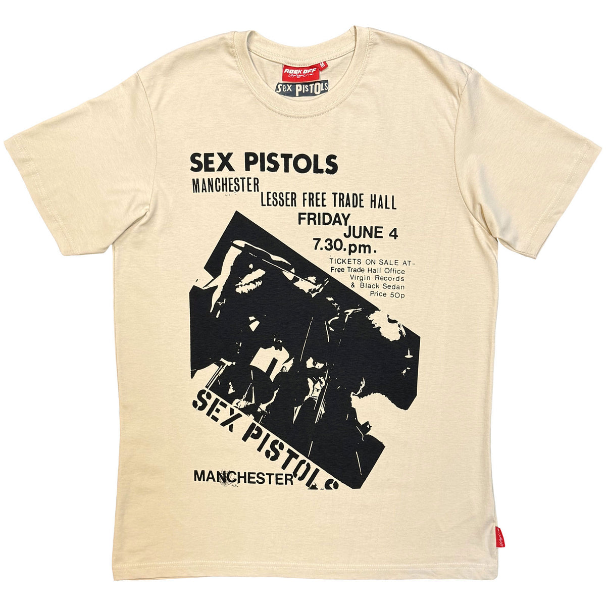 THE SEX PISTOLS - MANCHESTER - T-Shirt Sand
