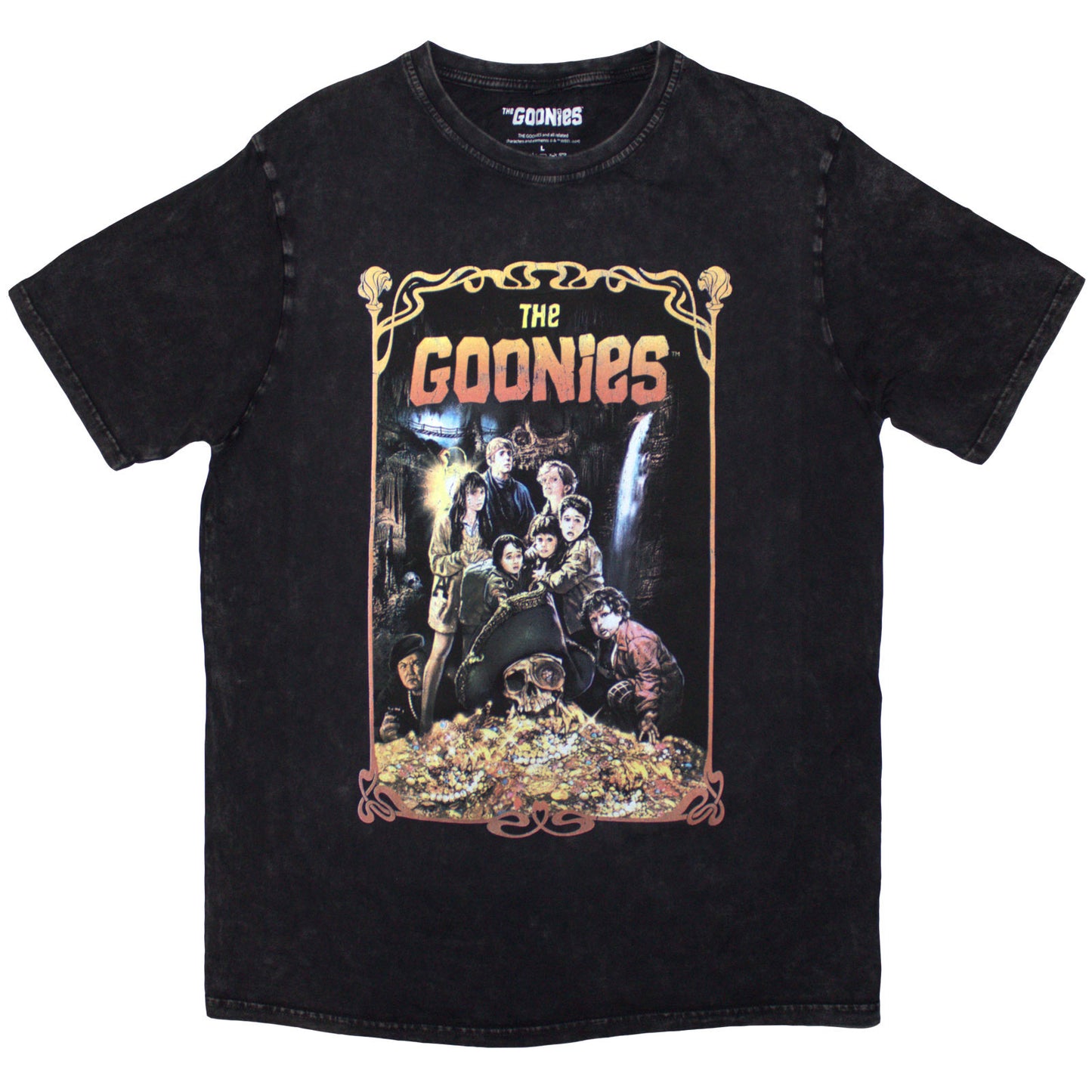 GOONIES, THE - MOVIE POSTER - Stone Wash T-Shirt Black