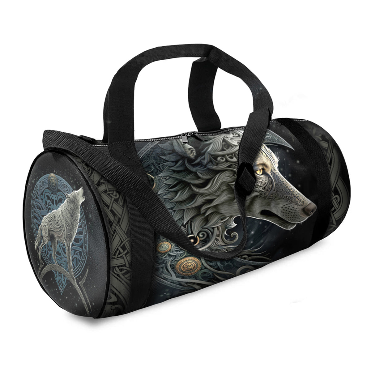 CELTIC WOLF - Duffle Bag - Double Zipped & Lightweight