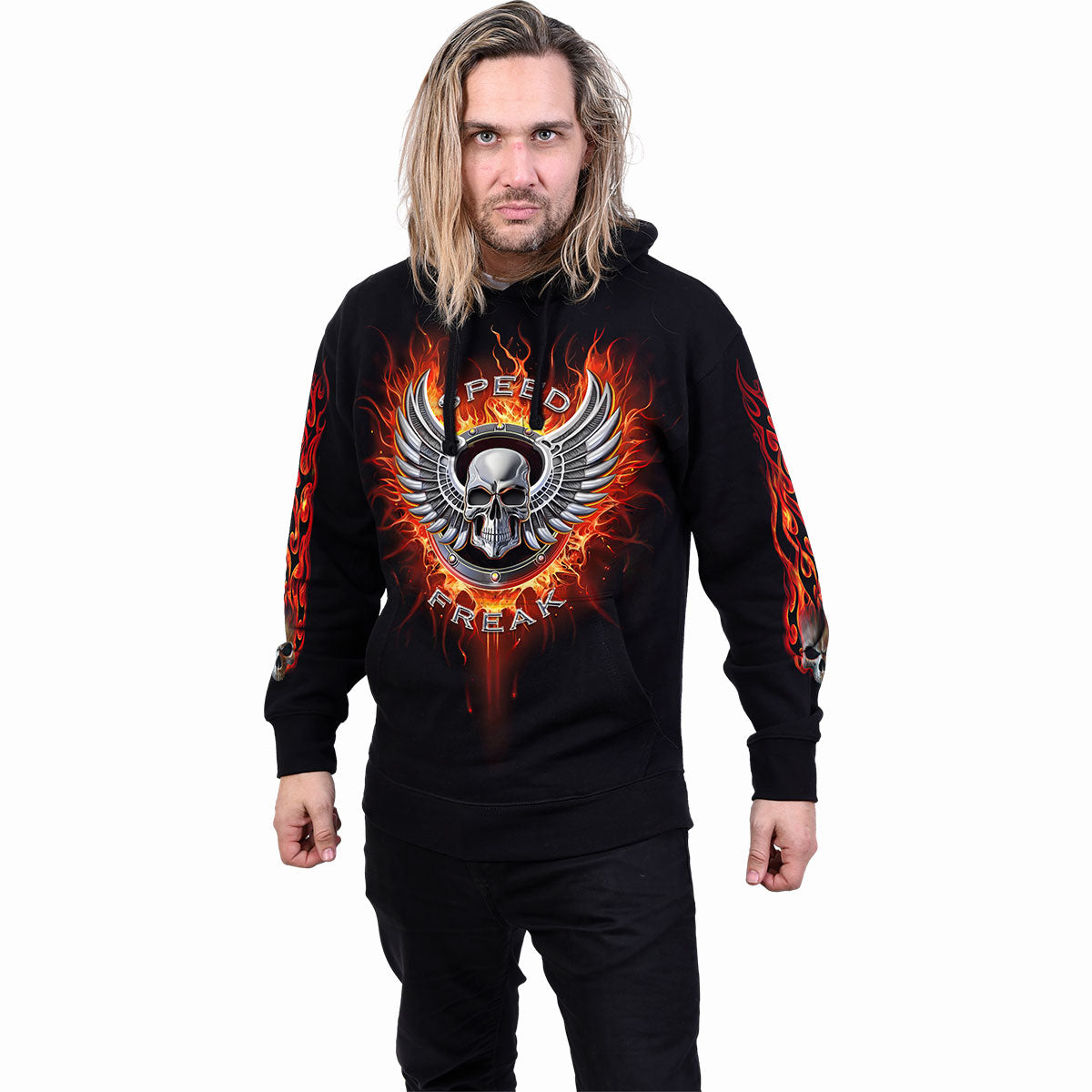 SPEED FREAK - Felpa con cappuccio nera