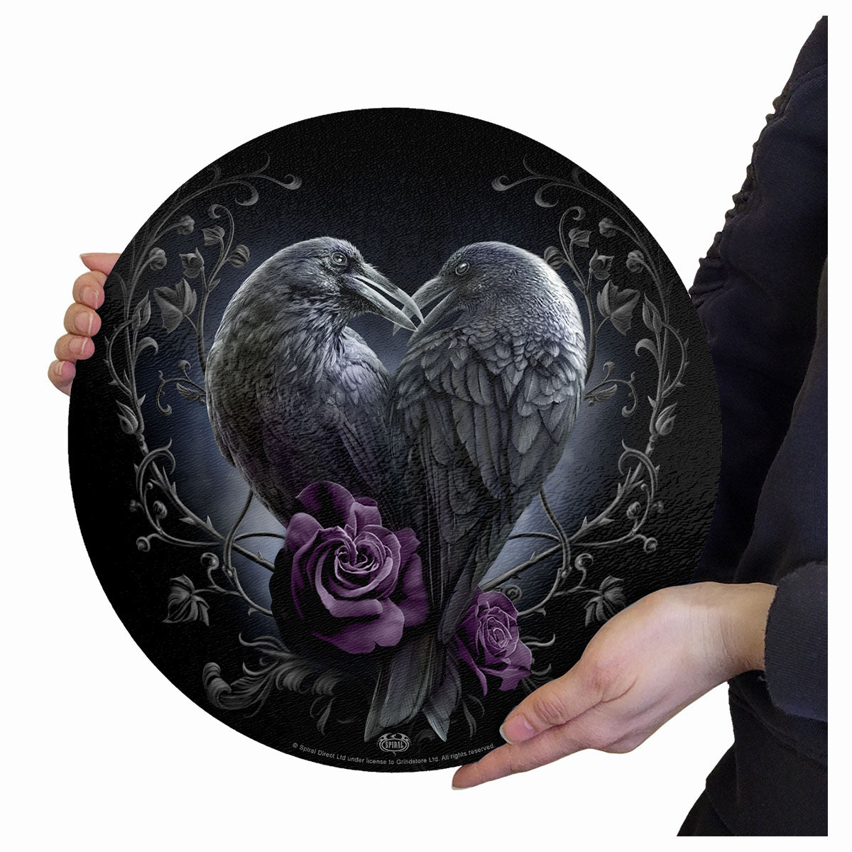 RAVEN HEART - Tagliere in vetro (circolare)