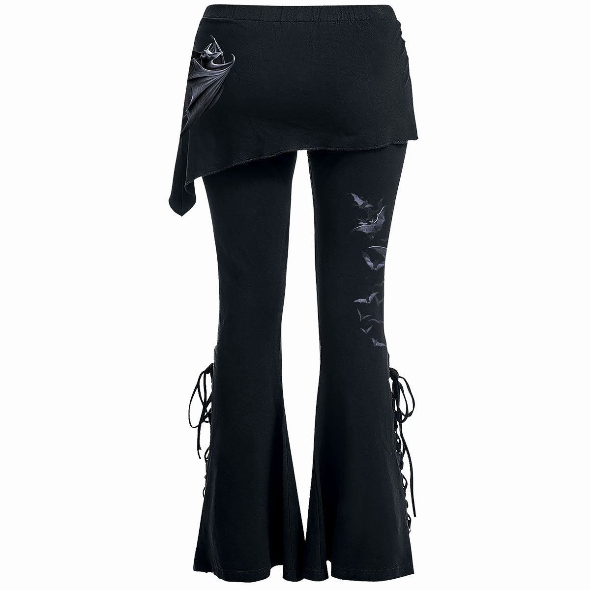 BAT'S HEART - Leggings 2in1 con taglio a stivale e microgonna a fessura