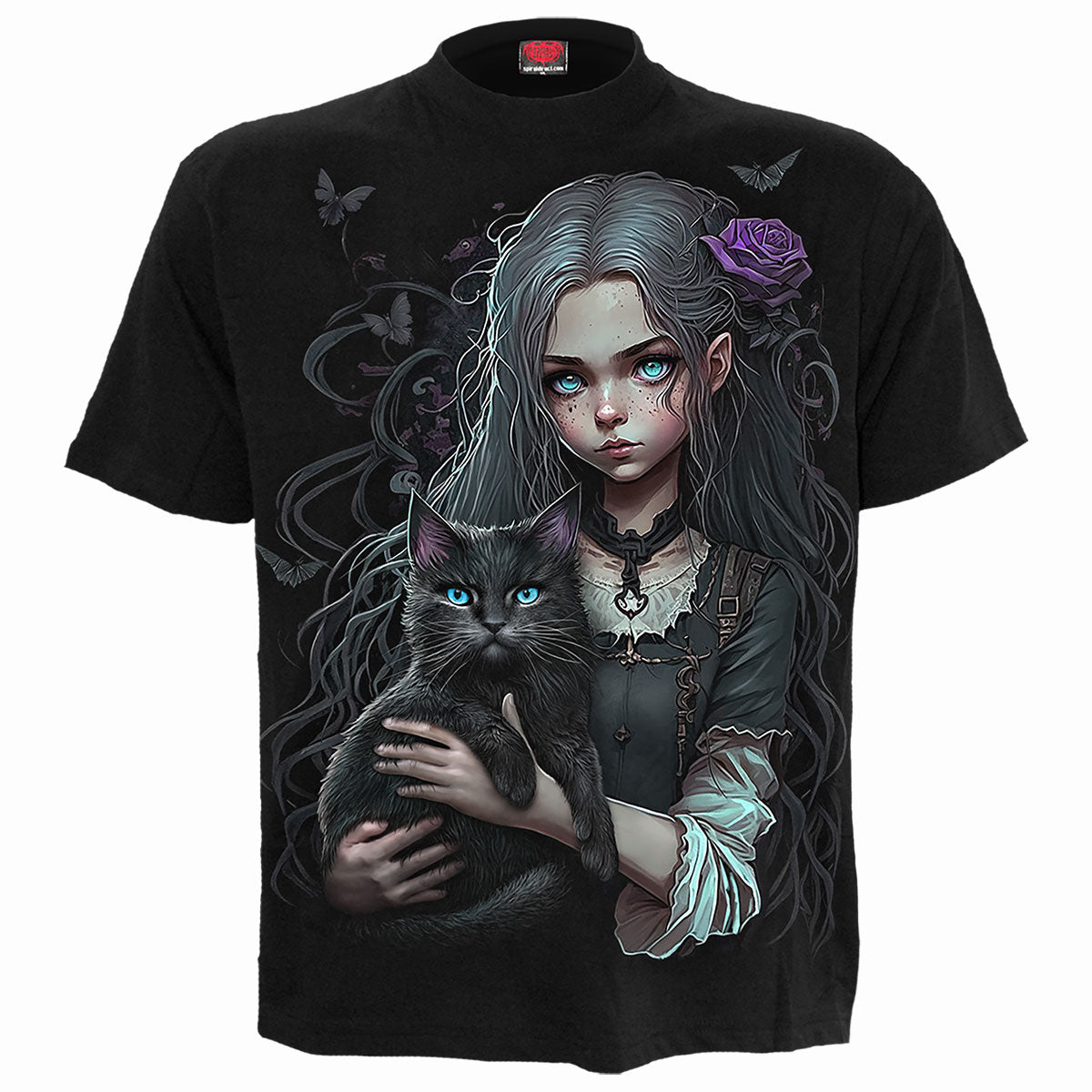 GOTH FAMILIAR - Maglietta con stampa frontale nera