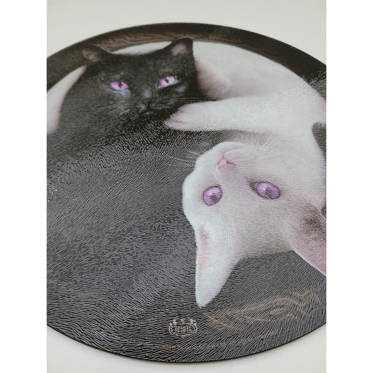 YIN YANG CATS - Tagliere in vetro (circolare)
