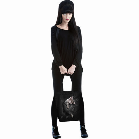 POCKET KITTEN - Bag 4 Life - Borsa in tela 80z con manico lungo