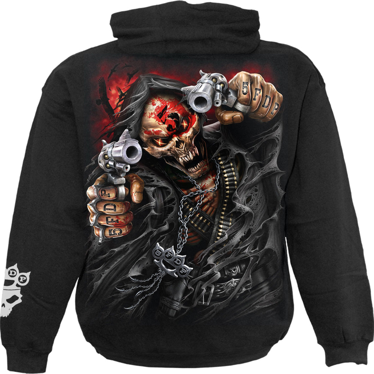5FDP - ASSASSIN - Felpa con cappuccio Licensed Band Nero