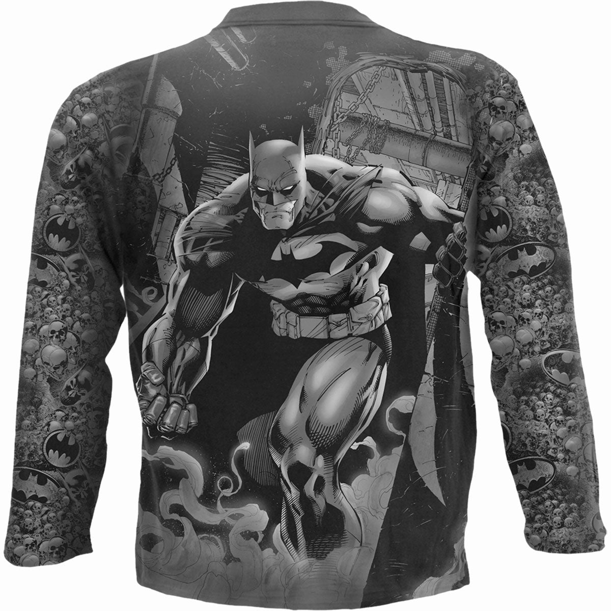BATMAN - VENGEANCE WRAP - Maglietta a manica lunga con motivo floreale nero