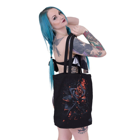 BURNT ROSE - Bag 4 Life - Borsa in tela 80z con manico lungo