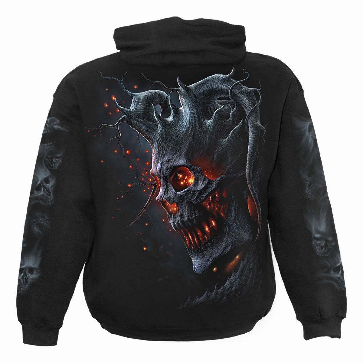 DEATH EMBERS - Felpa con cappuccio nera